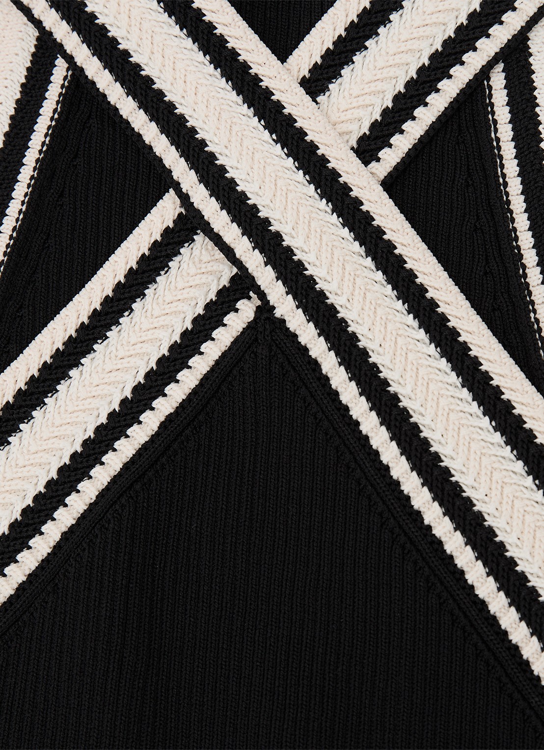 Reiss Ivanna top met ribstructuur - detail 5 zwart