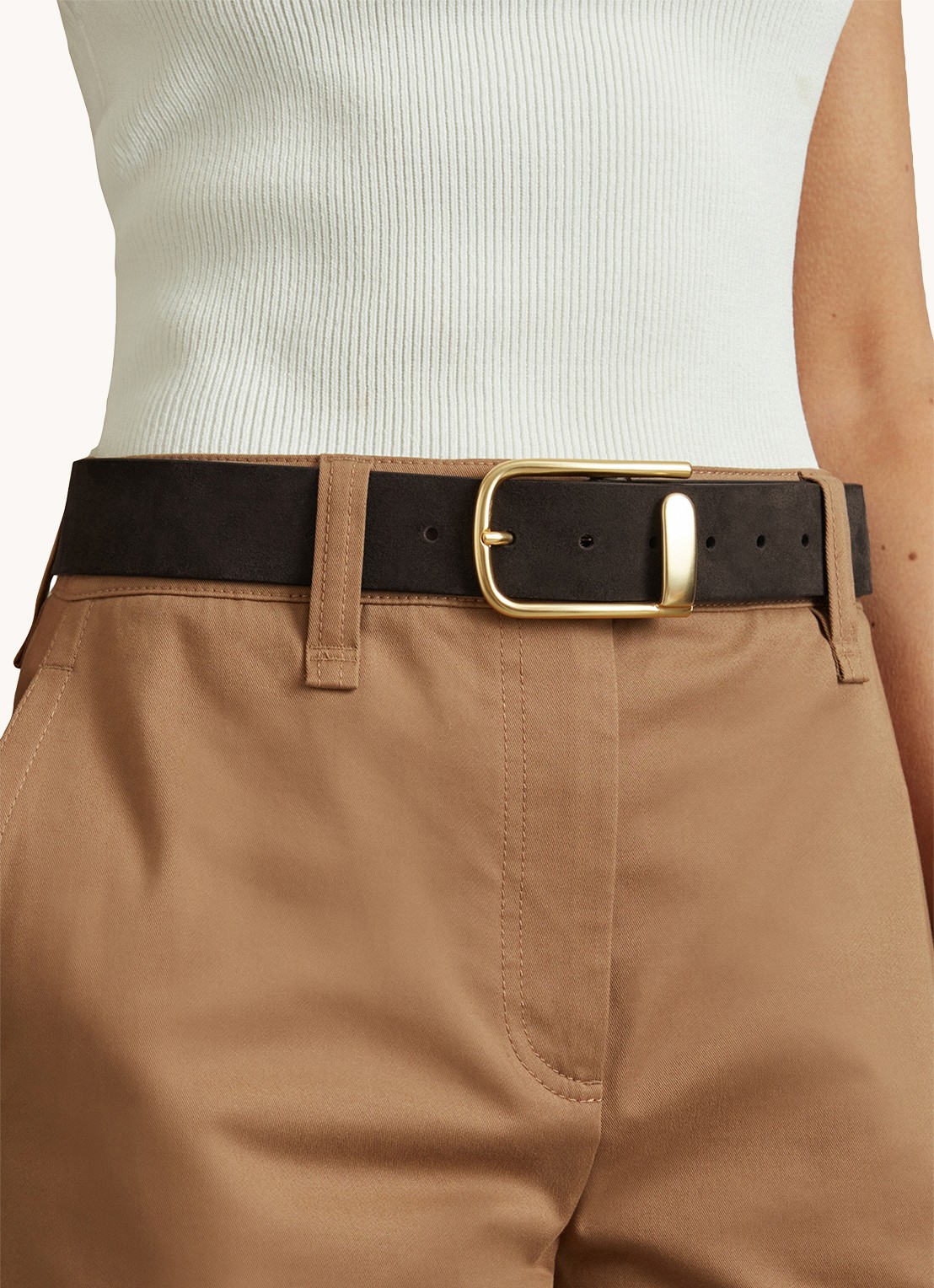 Reiss Iyla riem van leer - detail 5 chocoladebruin