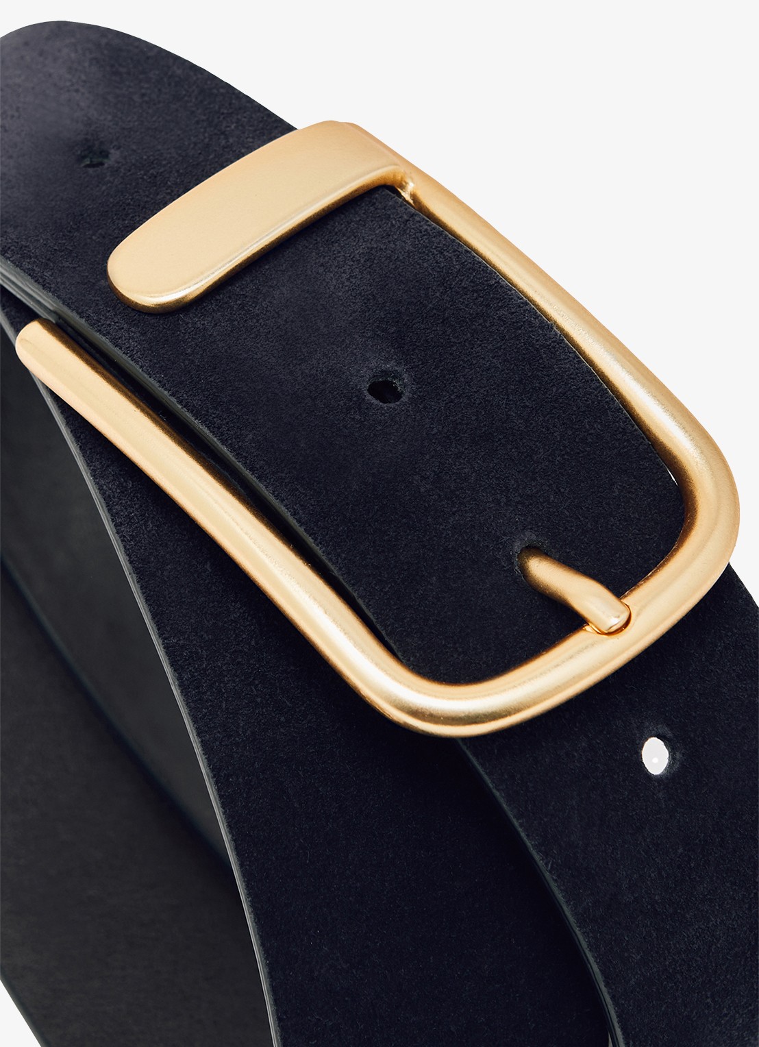 Reiss Iyla riem van leer  - detail 4 donkerblauw