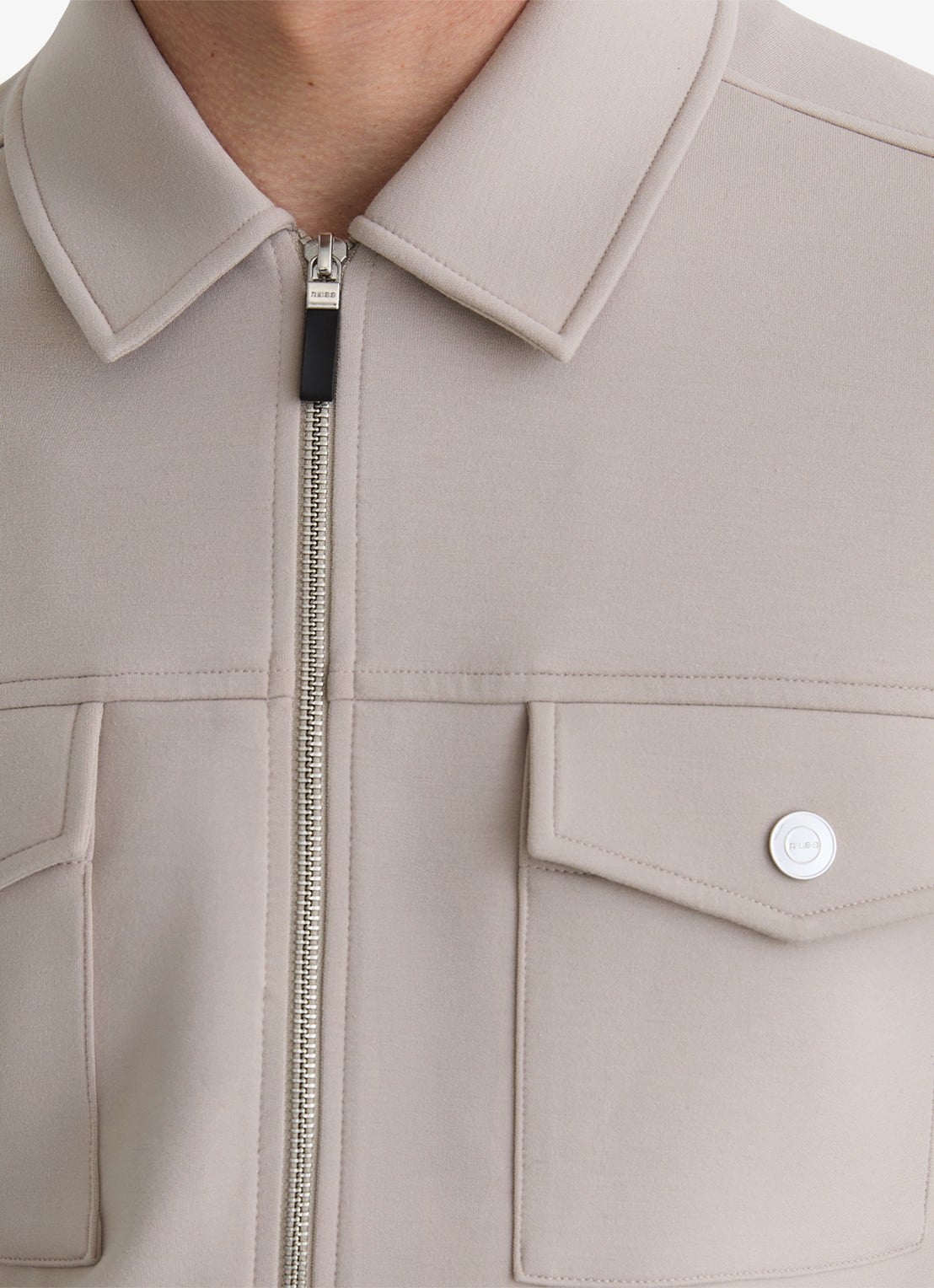 Reiss Jack met borstzakken - detail 6 beige