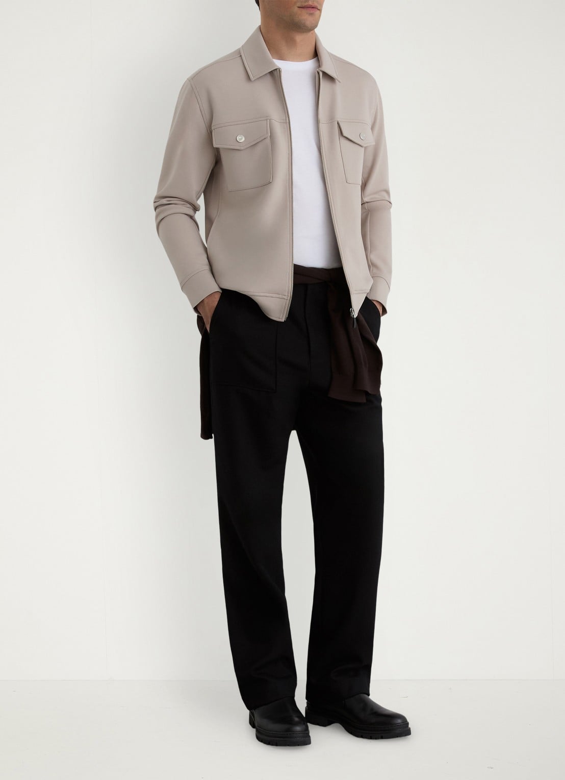 Reiss Jack met borstzakken - voorkant 3 beige