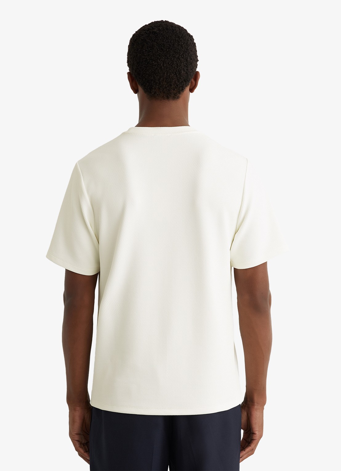 Reiss Jack T-shirt met structuur en ronde hals - achterkant wit