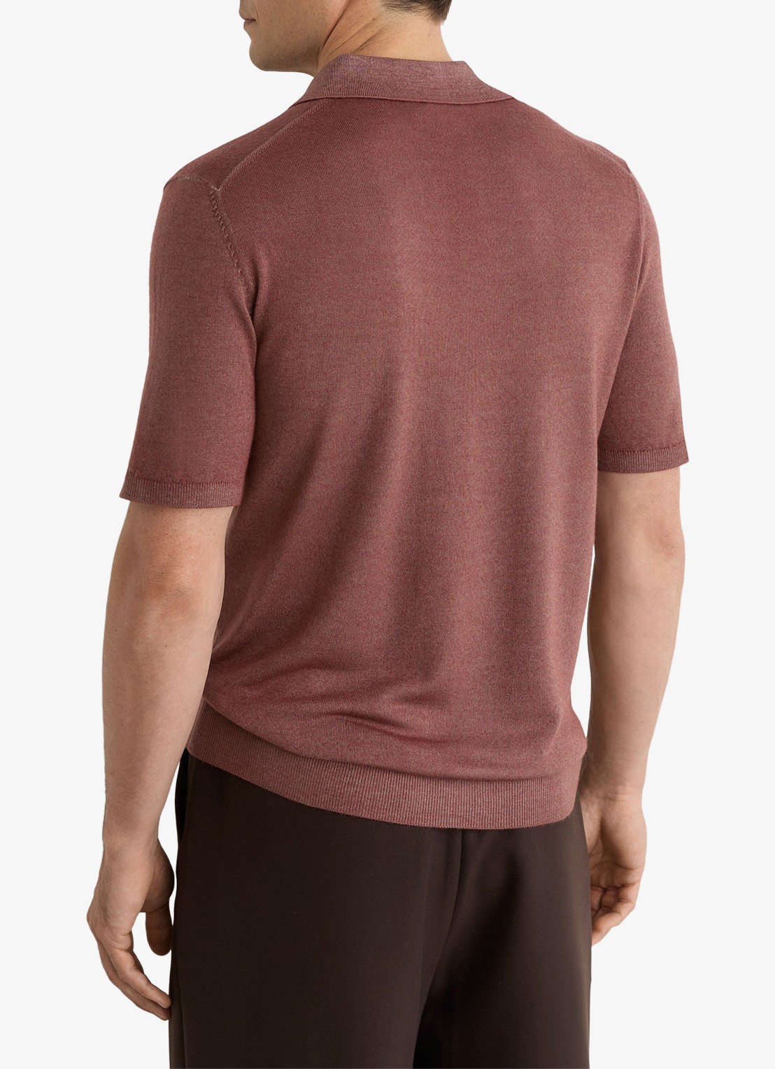 Reiss Jackdaw regular fit polo met strucuur - achterkant 7 rose pink / roze