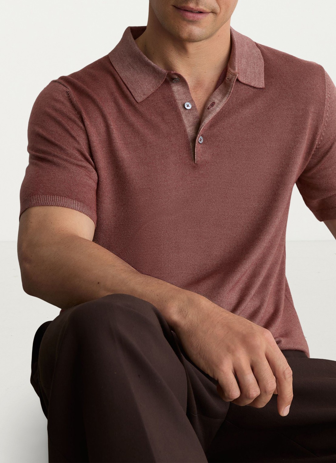 Reiss Jackdaw regular fit polo met strucuur - detail 4 rose pink / roze