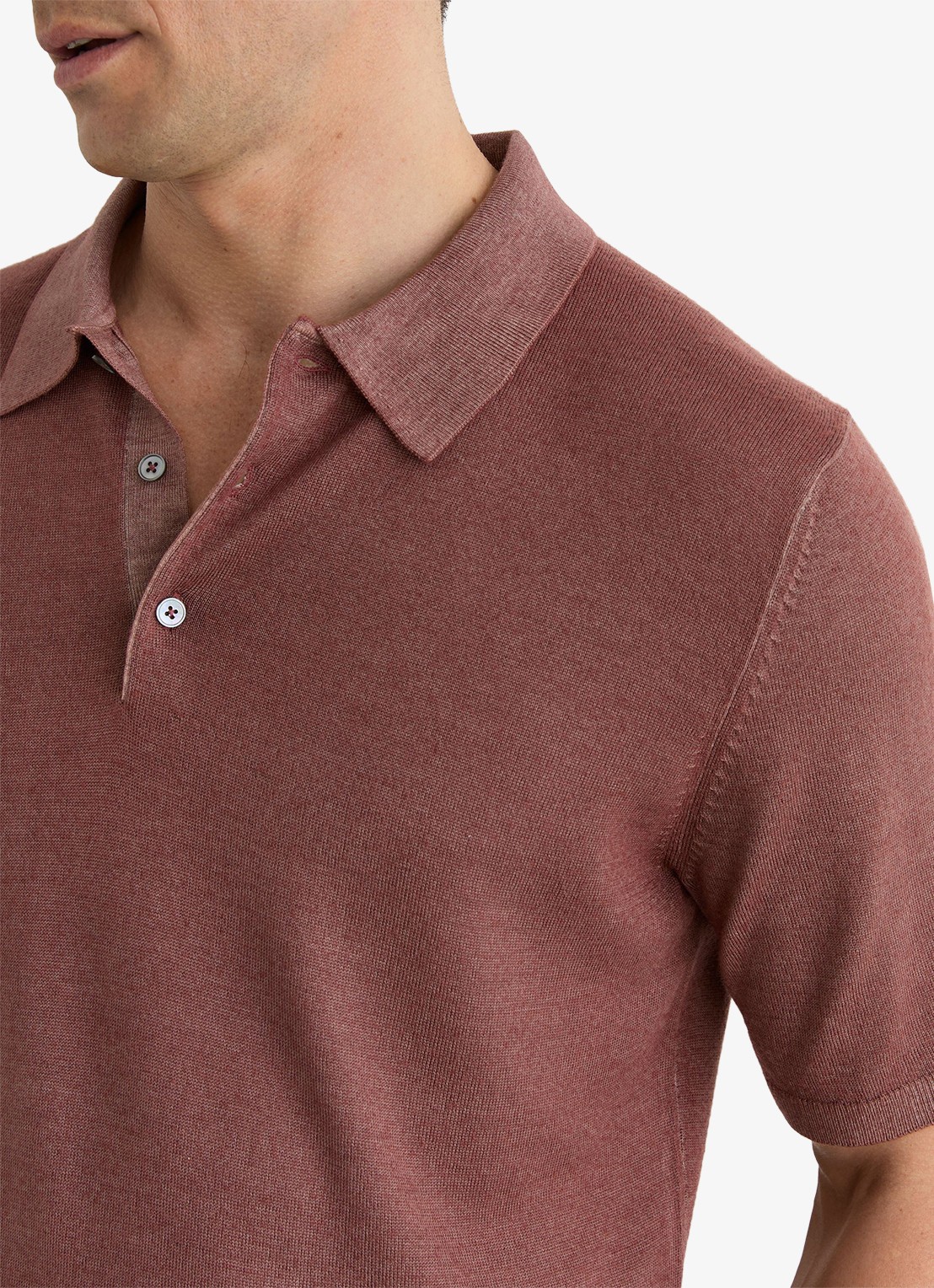 Reiss Jackdaw regular fit polo met strucuur - detail 5 rose pink / roze