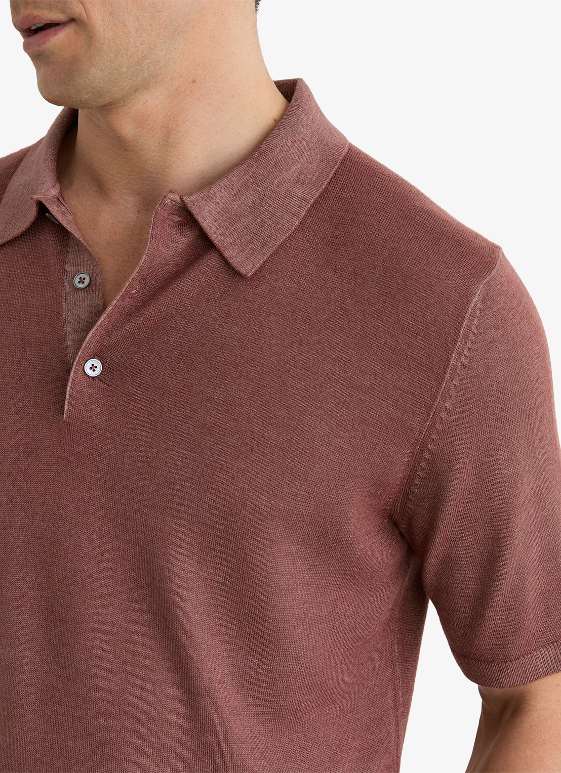 Reiss Jackdaw regular fit polo met strucuur - detail 4 rose pink / roze