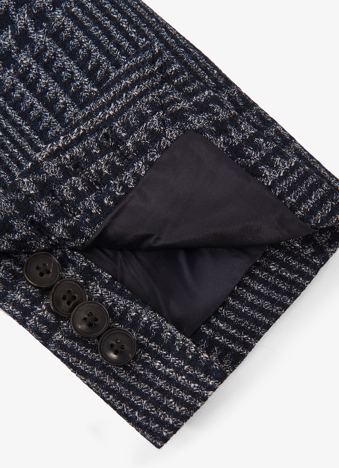 Reiss  Jacob regular fit colbert in wolblend met ruitdessin - detail 2 grijs