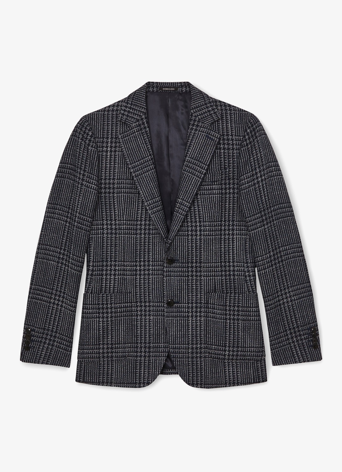 Reiss  Jacob regular fit colbert in wolblend met ruitdessin - voorkant 5 grijs