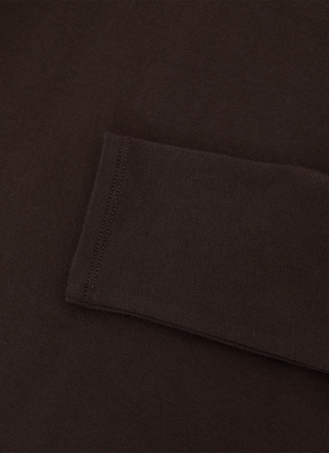 Reiss Jada longsleeve met ronde hals - detail 3 chocoladebruin