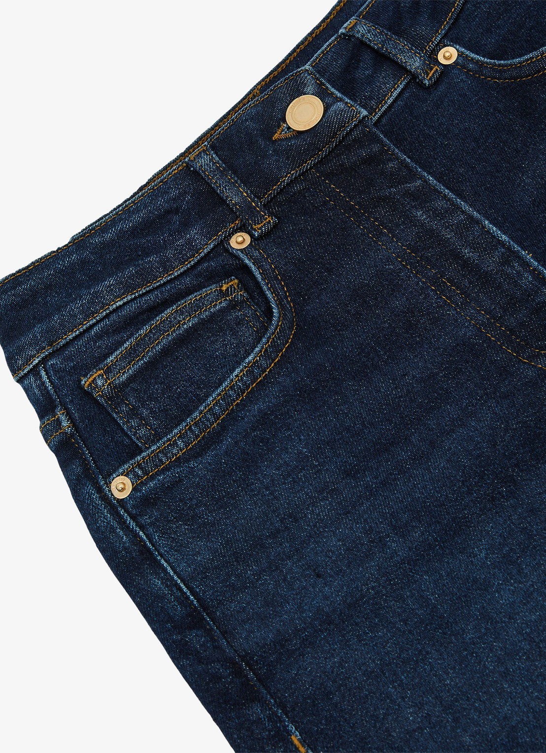 Reiss Jas high waist flared jeans met steekzakken - detail 3 donkerblauw