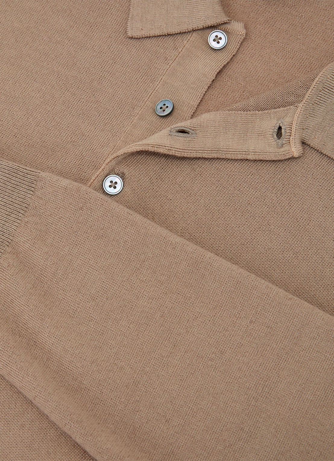 Reiss Jay regular fit polo met structuur - detail 5 taupe brown / bruin