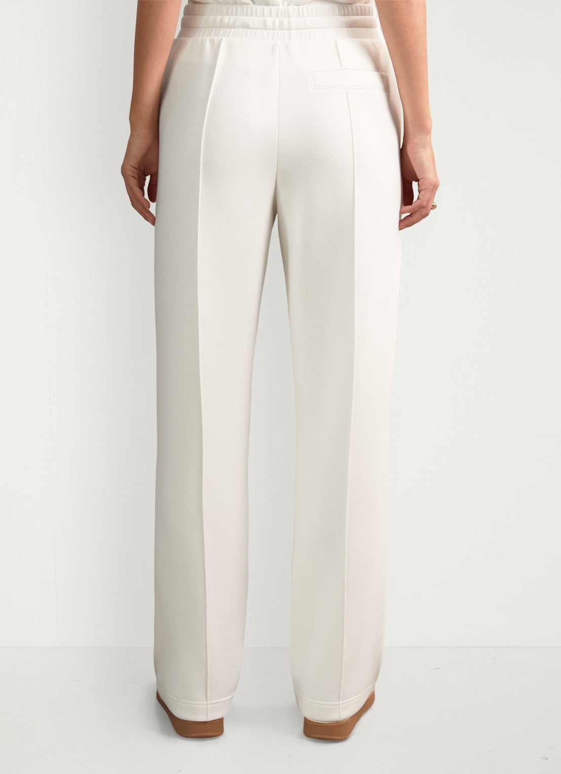 Reiss Jemma high waist straight fit joggingbroek met steekzakken - achterkant 4 wit
