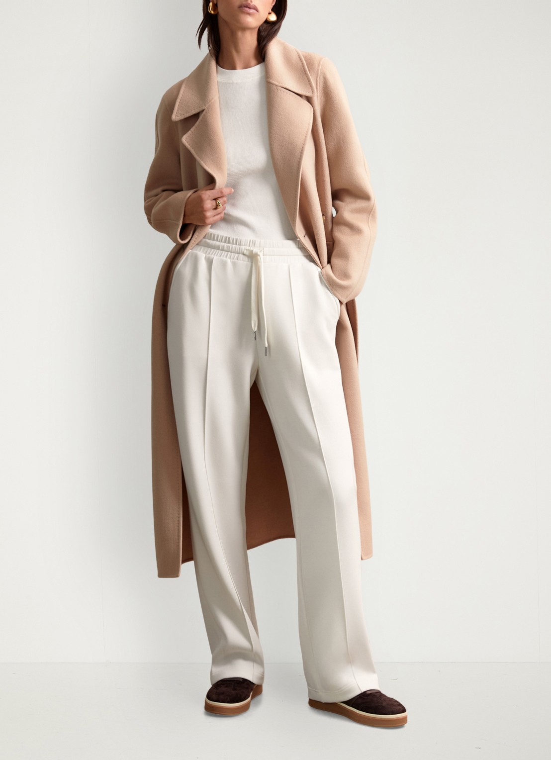 Reiss Jemma high waist straight fit joggingbroek met steekzakken - detail 6 wit
