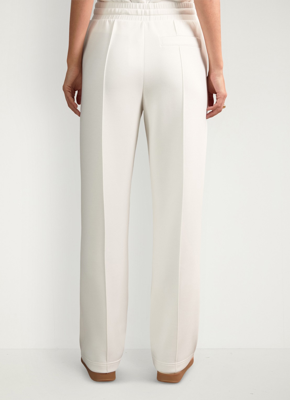 Reiss Jemma high waist straight fit joggingbroek met steekzakken - achterkant 5 wit