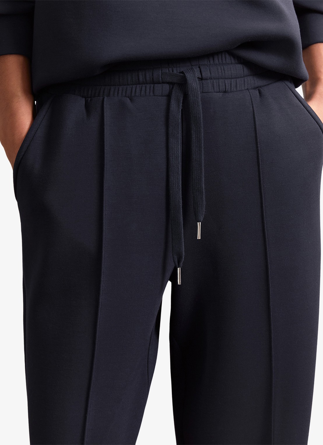 Reiss Jemma high waist straight fit joggingbroek met steekzakken - detail 7 blauw