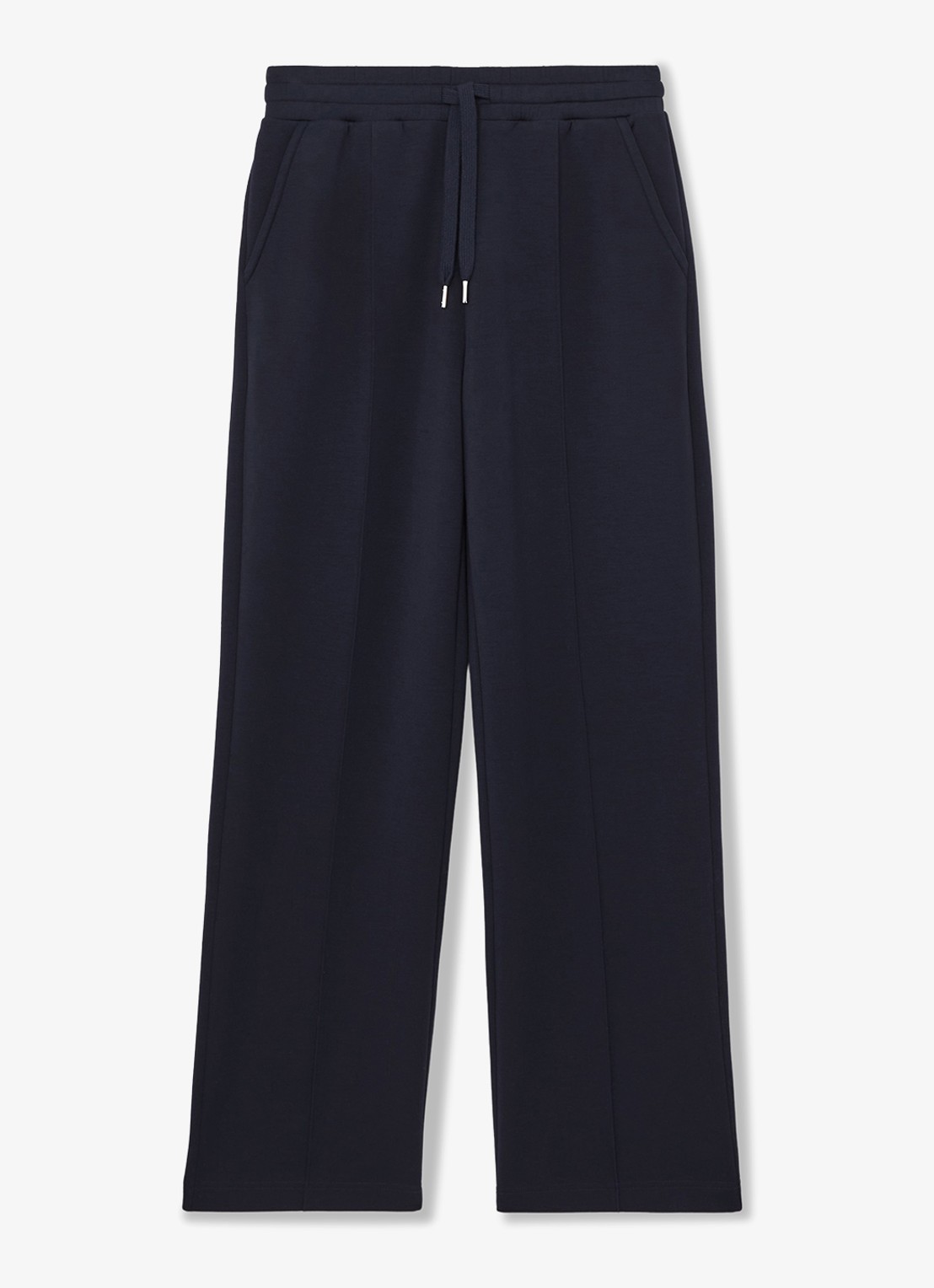 Reiss Jemma high waist straight fit joggingbroek met steekzakken - voorkant 3 blauw