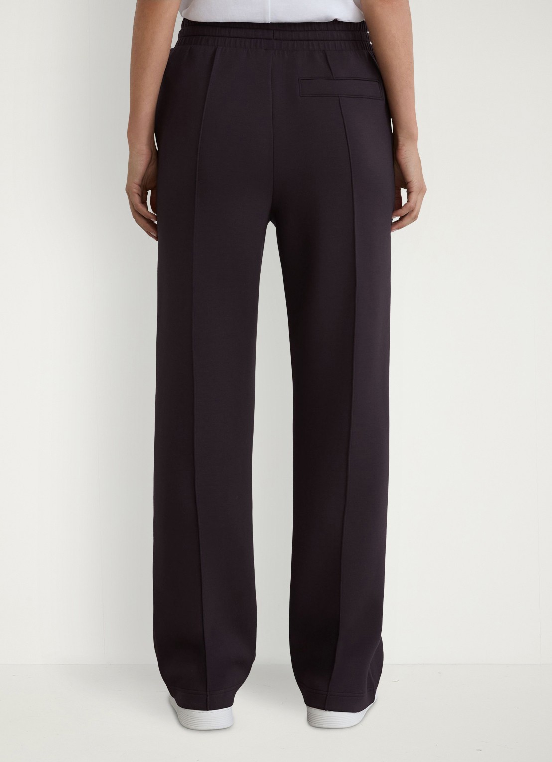 Reiss Jemma high waist straight fit joggingbroek met steekzakken - achterkant 7 aubergine