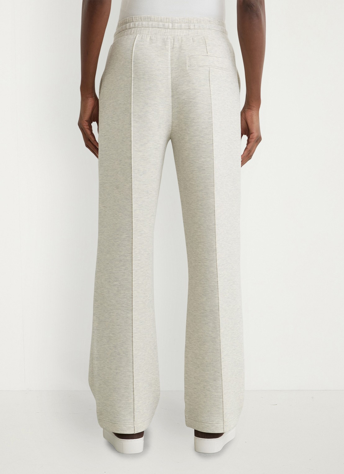 Reiss Jemma high waist wide fit joggingbroek met steekzakken - achterkant grijs