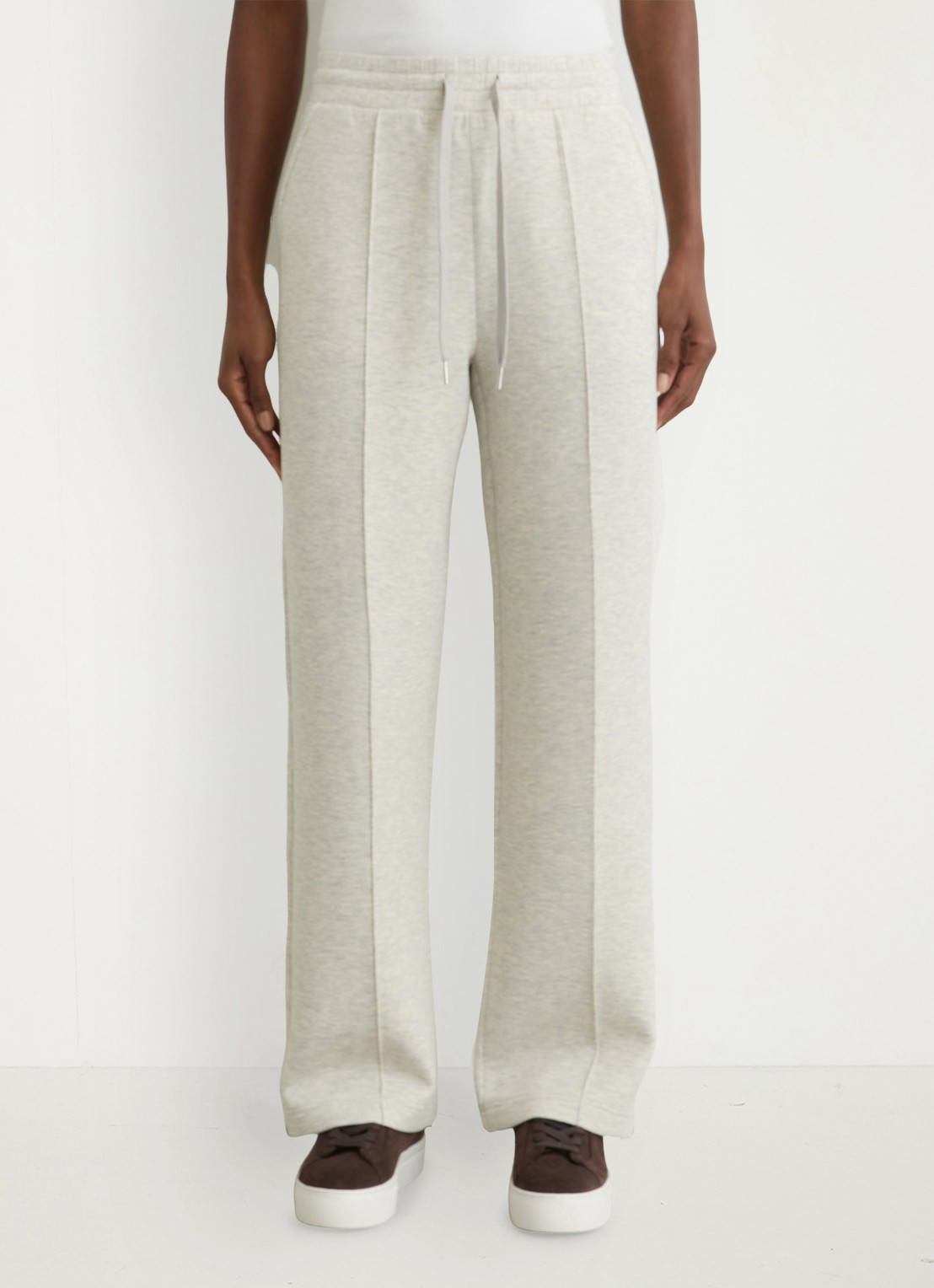 Reiss Jemma high waist wide fit joggingbroek met steekzakken - detail 4 grijs
