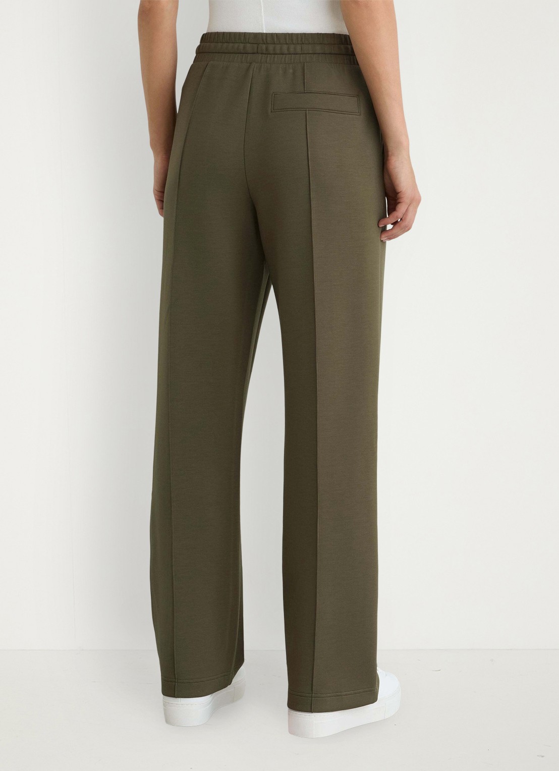 Reiss Jemma high waist wide fit joggingbroek met steekzakken - achterkant 5 olijfgroen