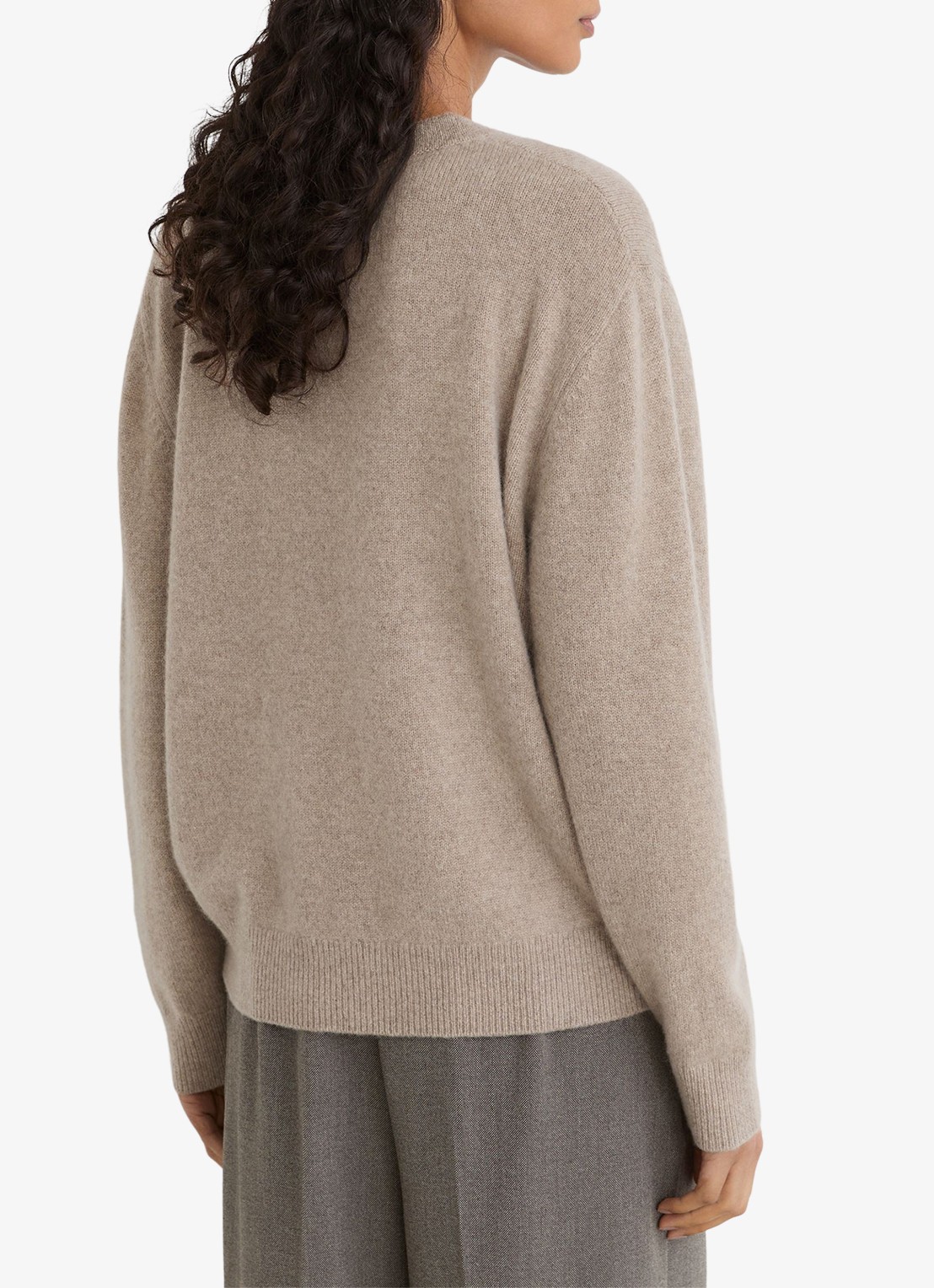 Reiss Jenna fijngebreide trui van kasjmier - achterkant 7 beige