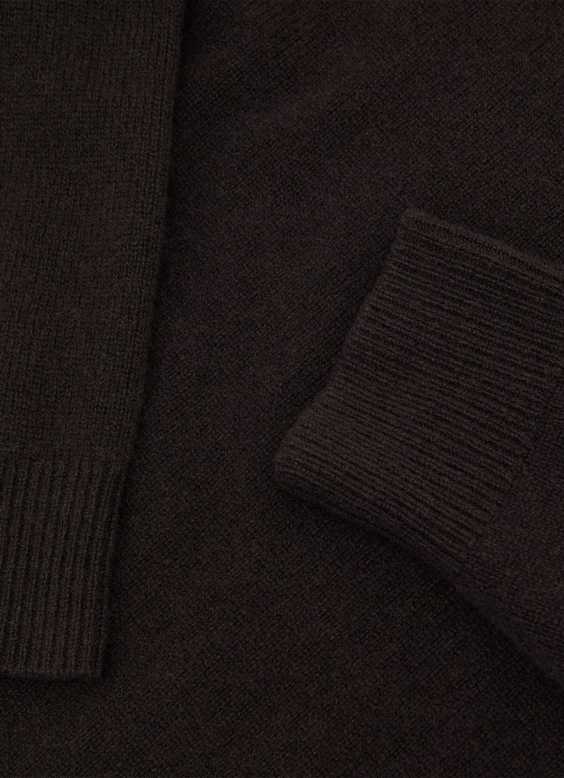 Reiss Jenna fijngebreide trui van kasjmier - detail 6 donkerbruin