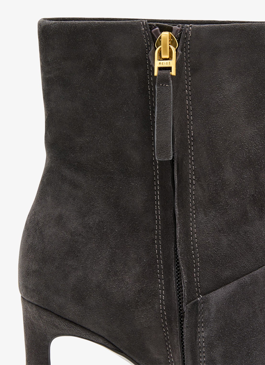 Reiss JESSICA enkellaars van suède - detail 5 donkergrijs