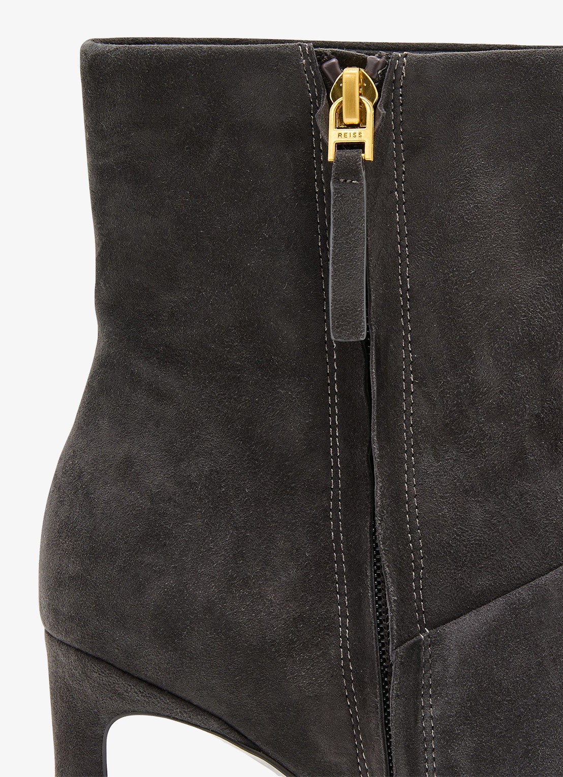 Reiss JESSICA enkellaars van suède - detail 6 donkergrijs