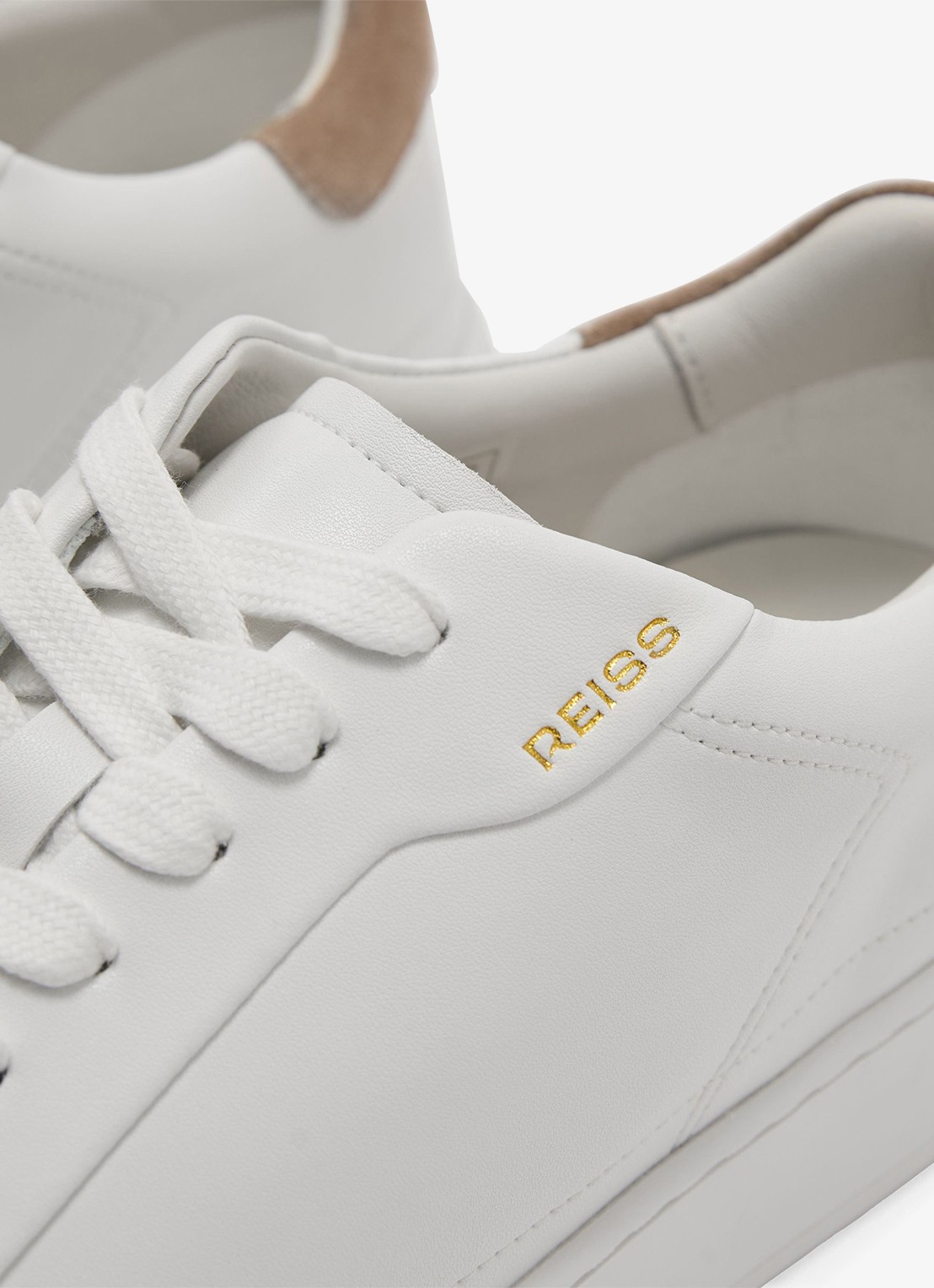 Reiss Jessie sneaker van leer - detail 5 wit