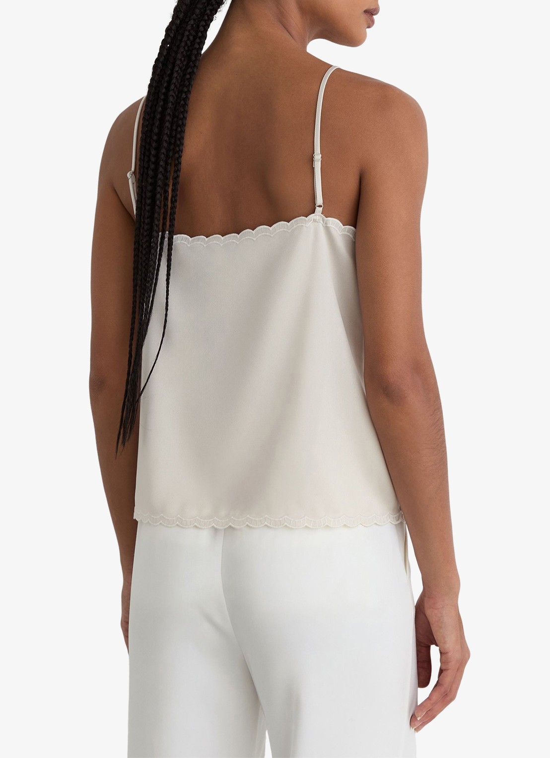 Reiss Joanie top met broderie - achterkant neutral / beige