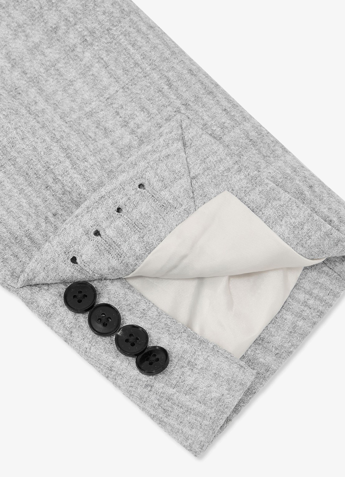 Reiss Joe single-breasted blazer in wolblend met ruitdessin - detail 4 grey / grijs