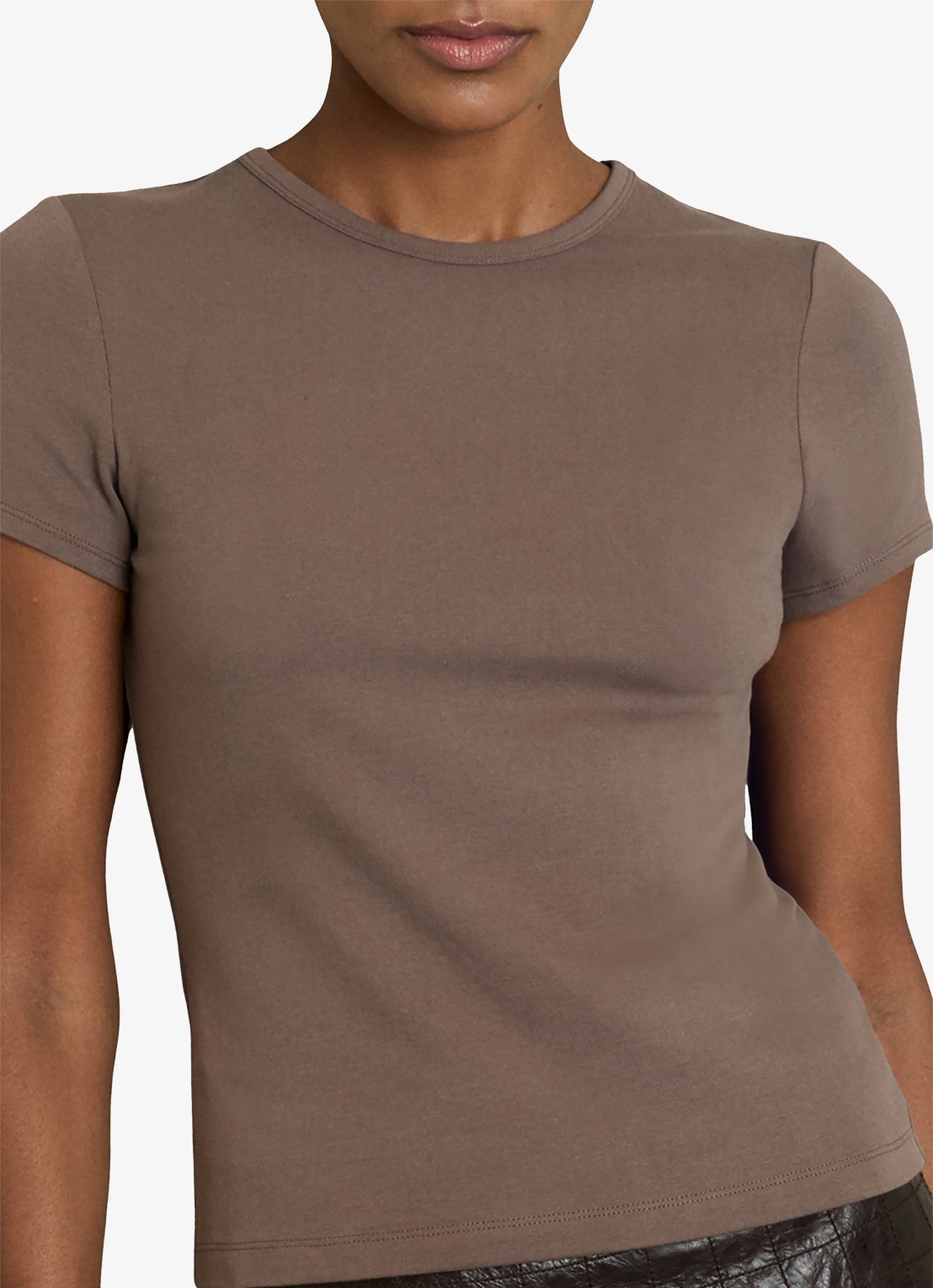 Reiss Jolie T-shirt met stretch - detail 4 zand