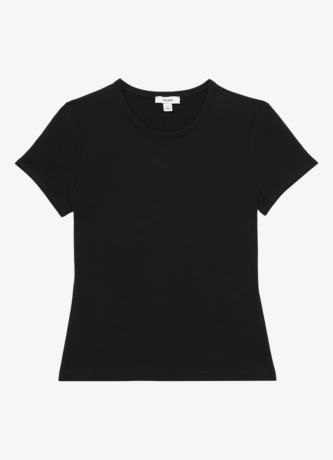Reiss Jolie T-shirt met stretch - voorkant 4 zwart