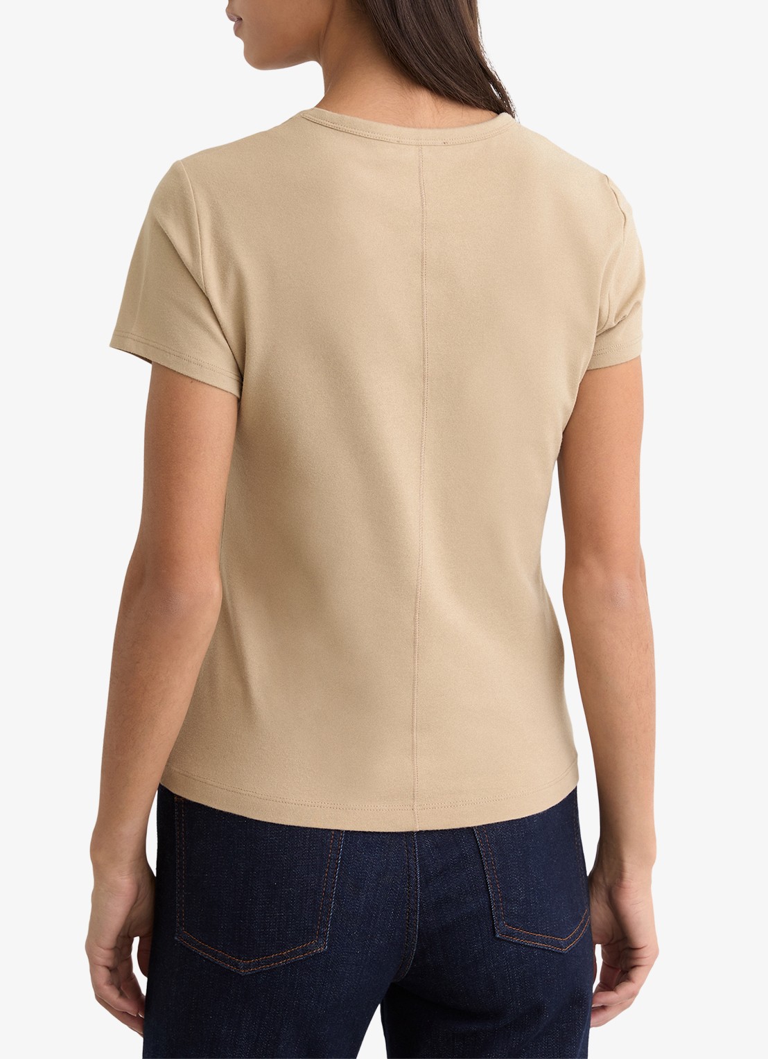 Reiss Jolie T-shirt met stretch - achterkant camel