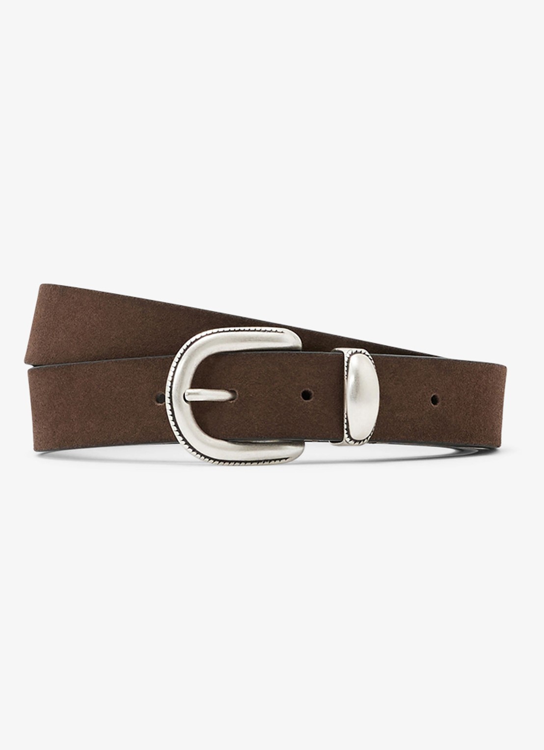 Reiss Jonny riem van suède - voorkant 3 chocoladebruin