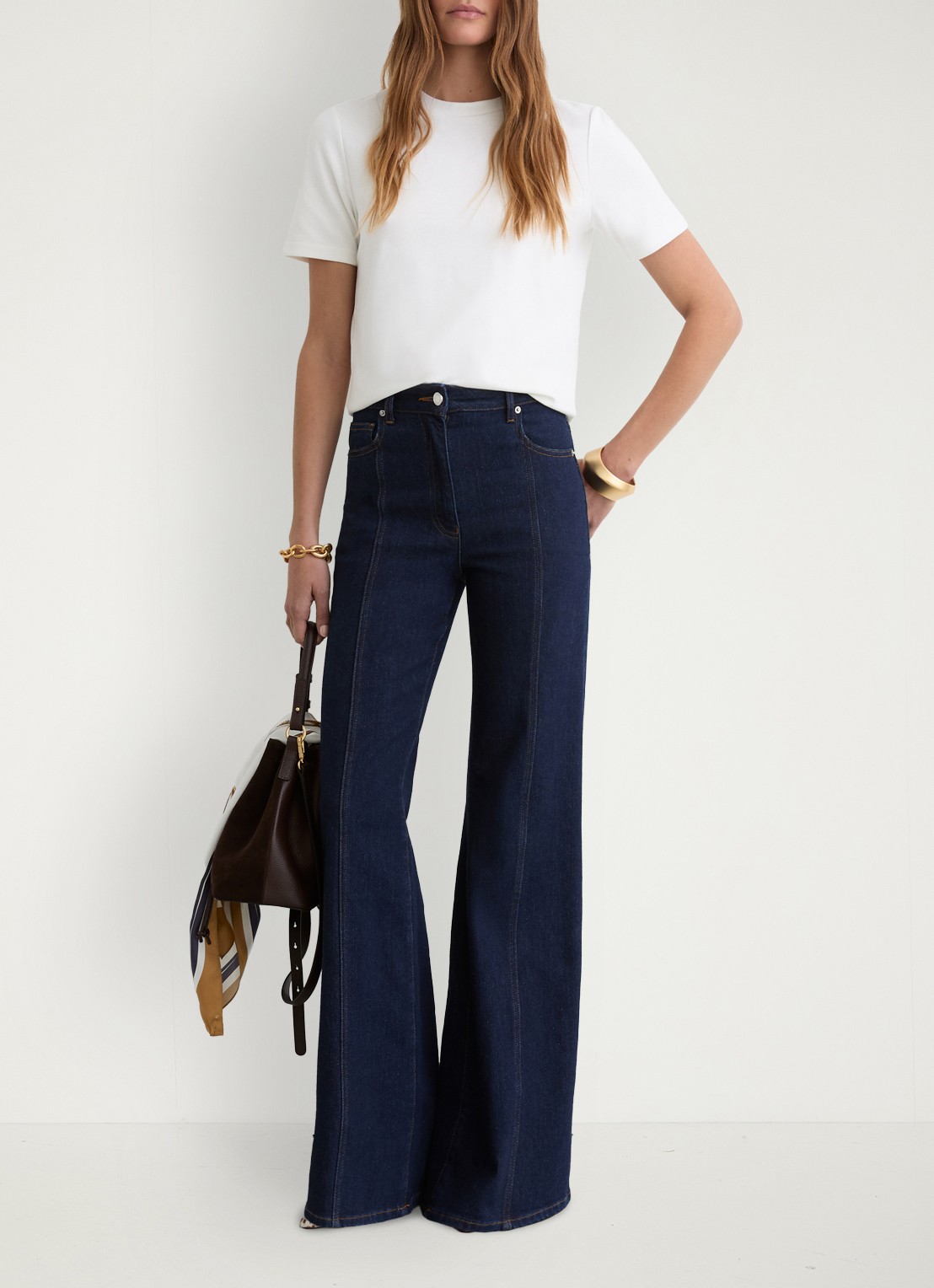Reiss Josie T-shirt met ronde hals - voorkant 5 wit