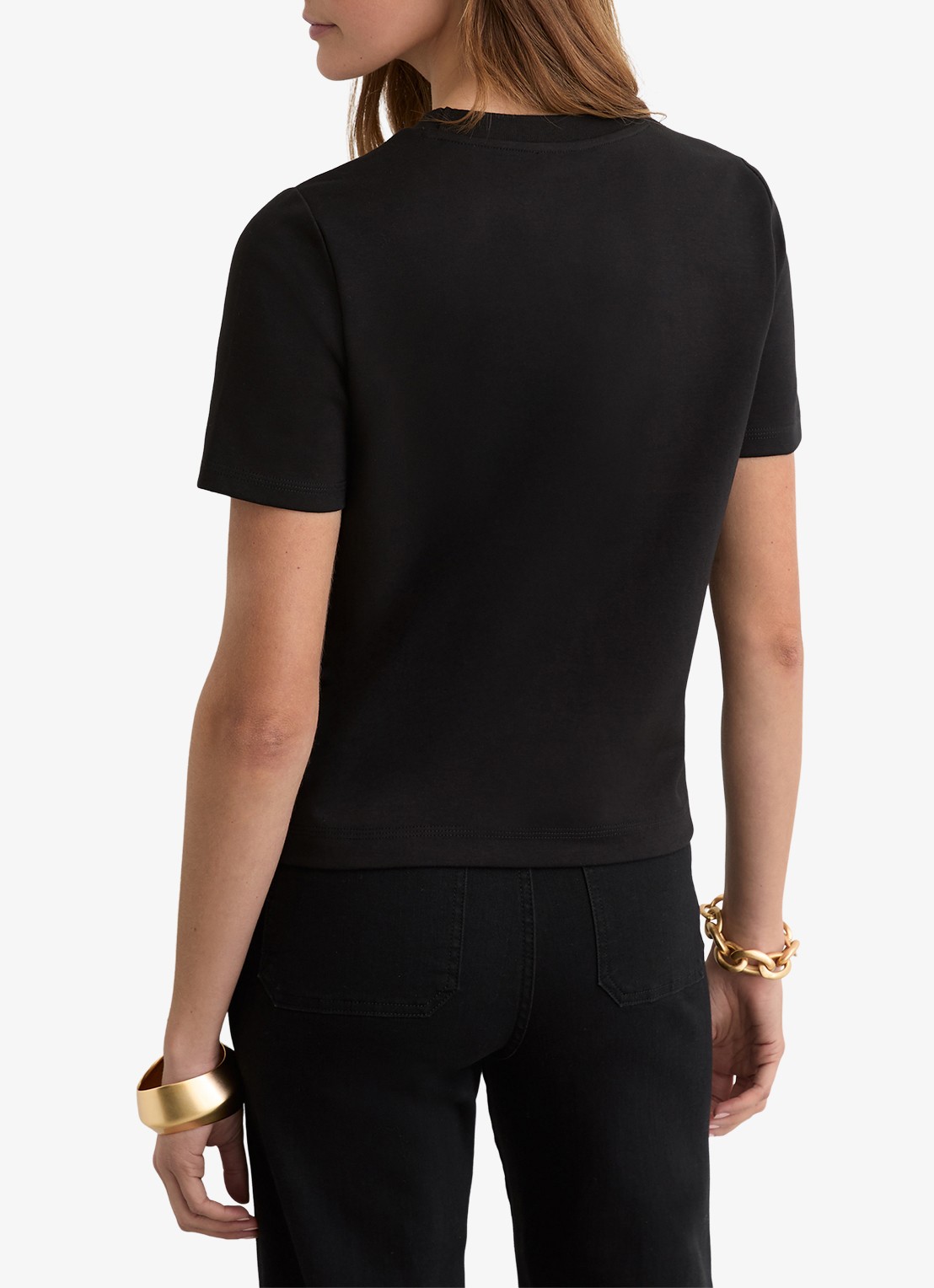 Reiss Josie T-shirt met ronde hals - achterkant black / zwart