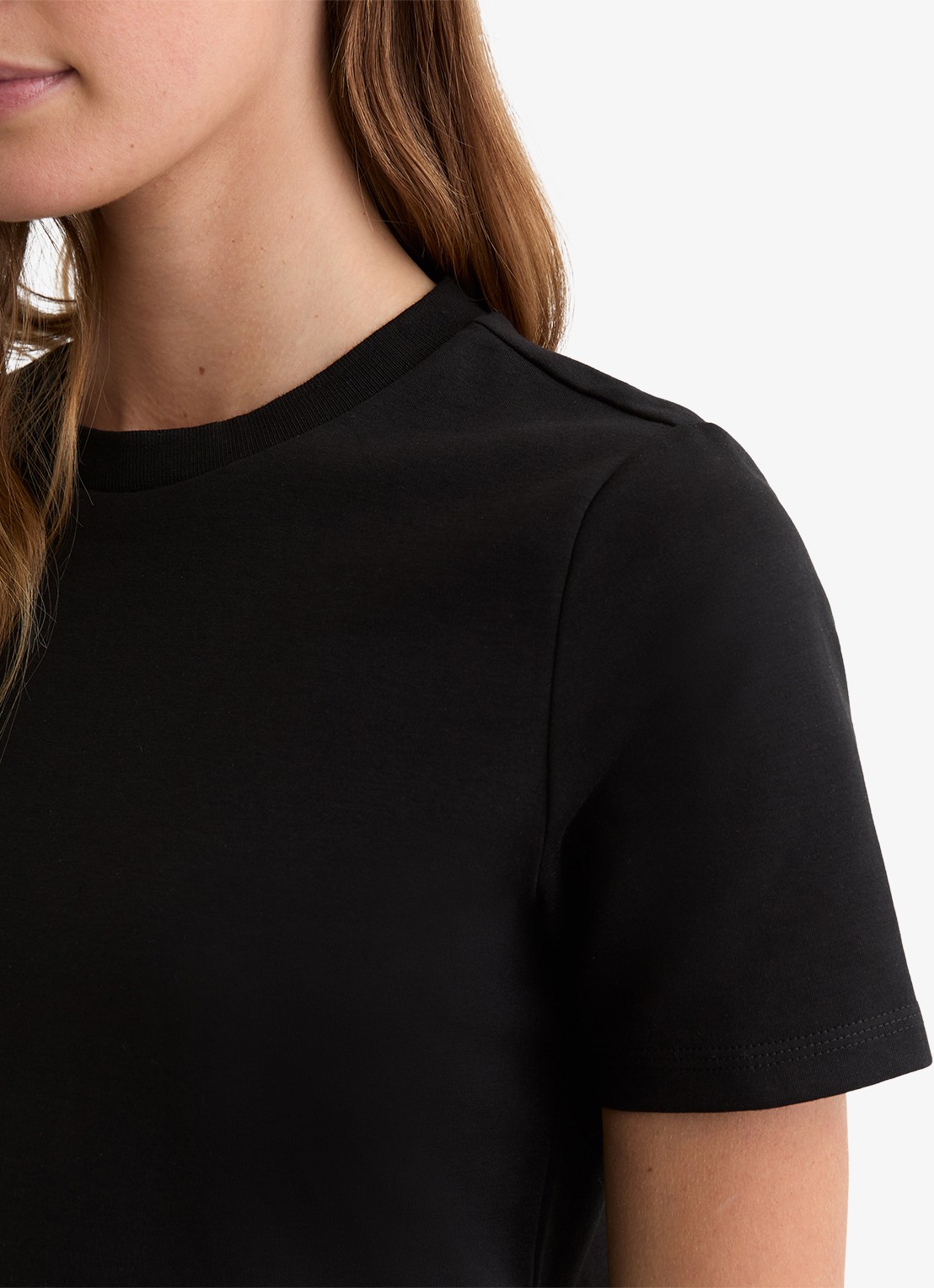 Reiss Josie T-shirt met ronde hals - detail 5 black / zwart