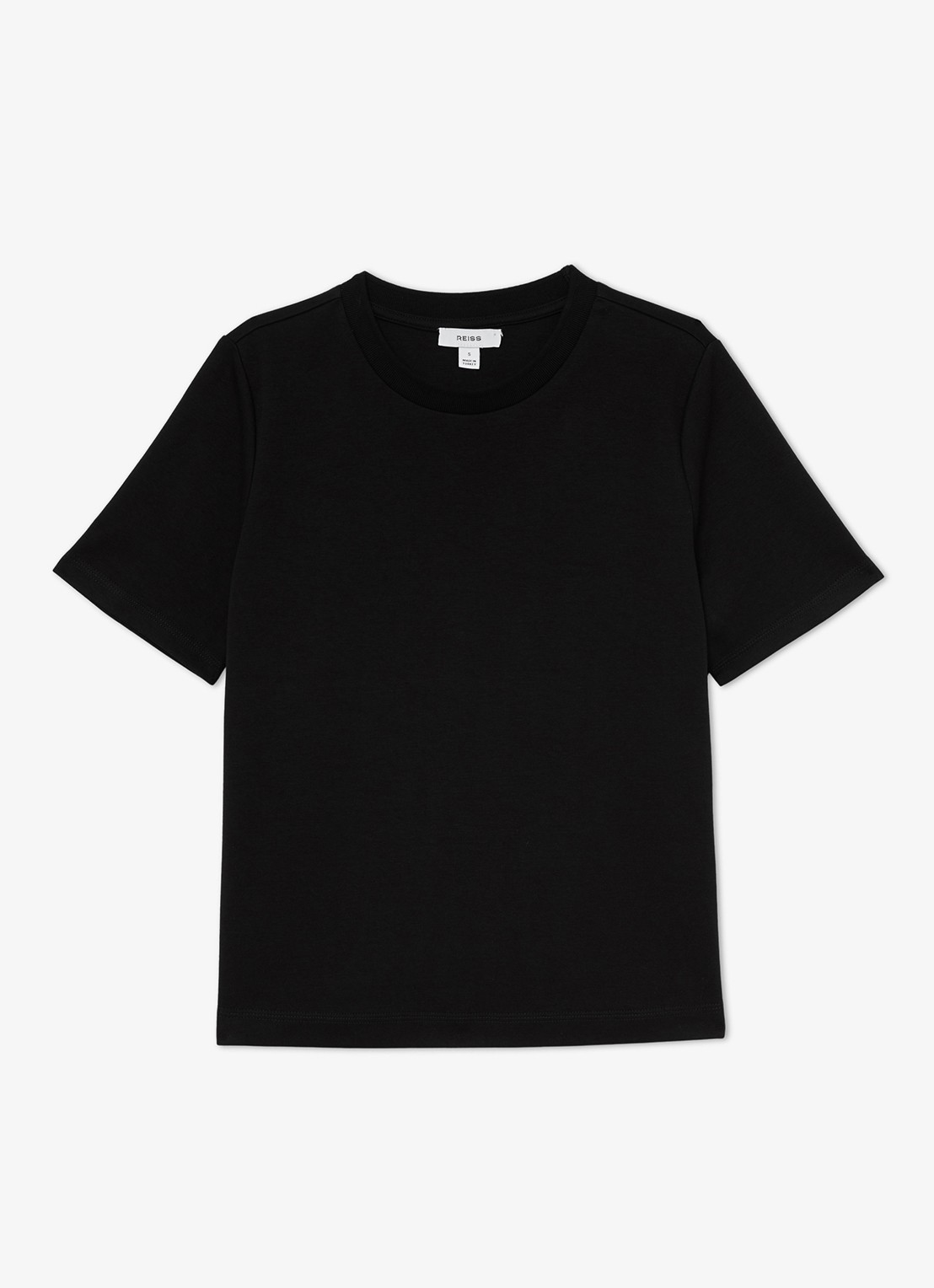 Reiss Josie T-shirt met ronde hals - voorkant 2 black / zwart