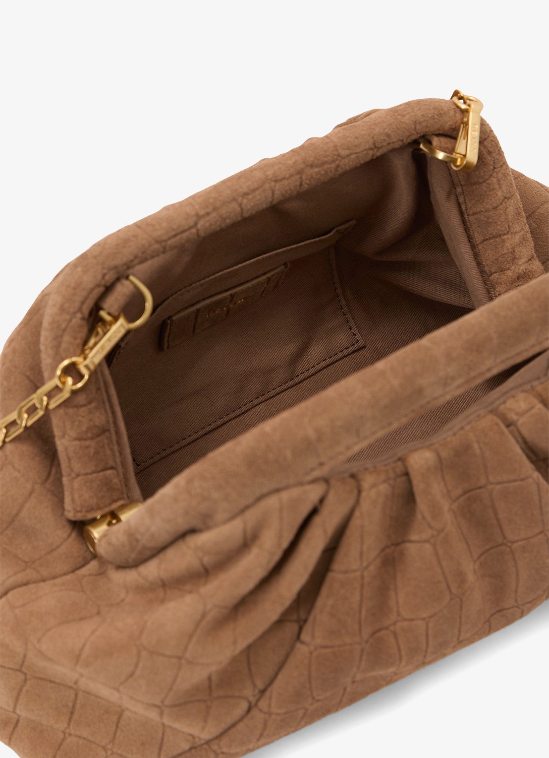 Reiss June clutch van suède - detail 7 bruin