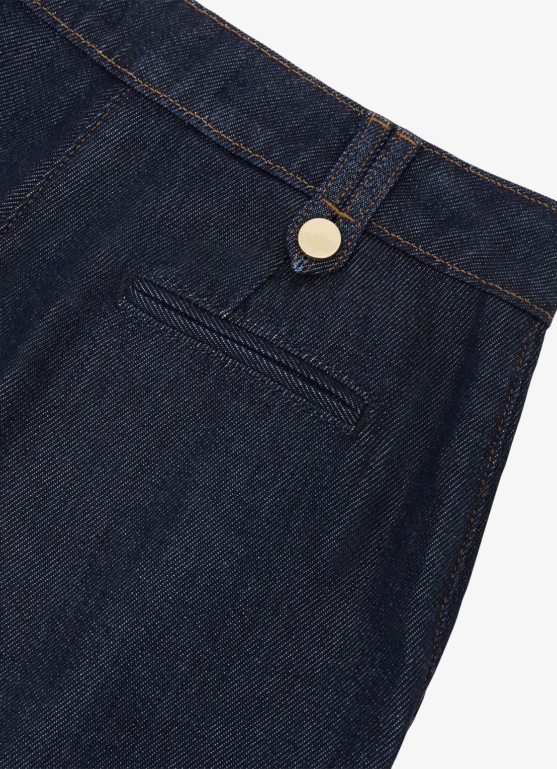 Reiss Kaia high waist wide fit broek van lyocell - detail 6 indigo
