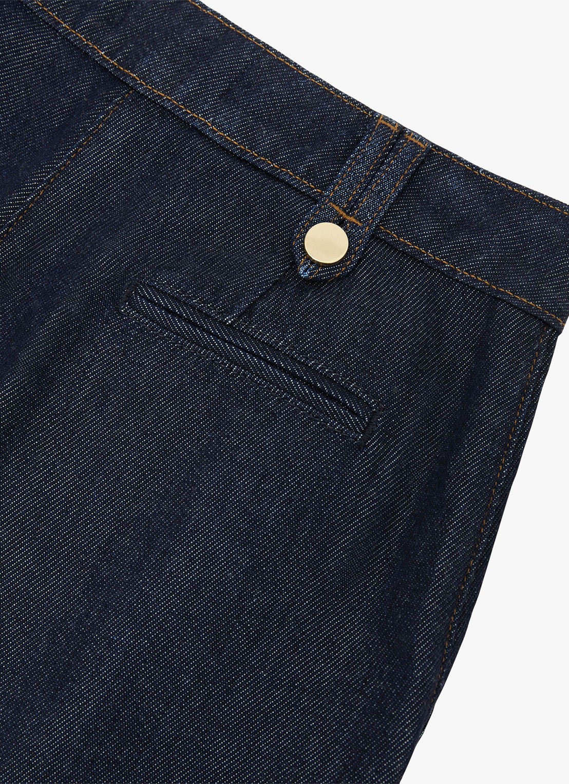 Reiss Kaia mid waist wide fit pantalon met steekzakken - detail 3 indigo