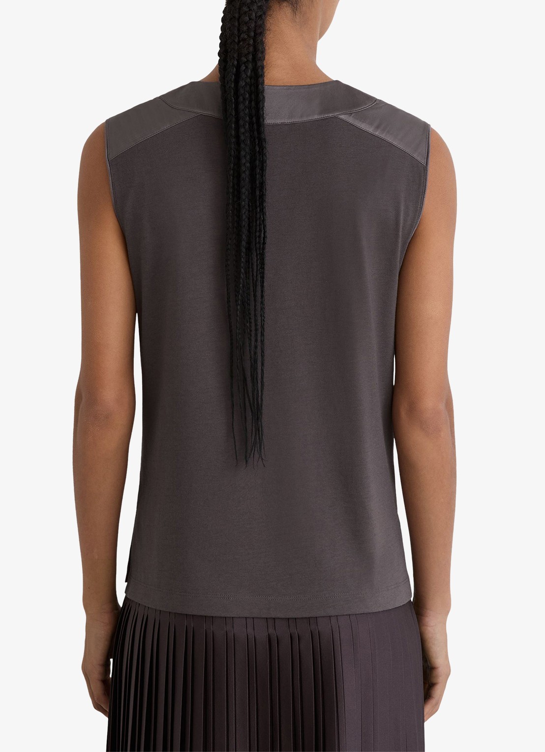 Reiss KALLIE top met v-hals  - achterkant 4 donkergrijs