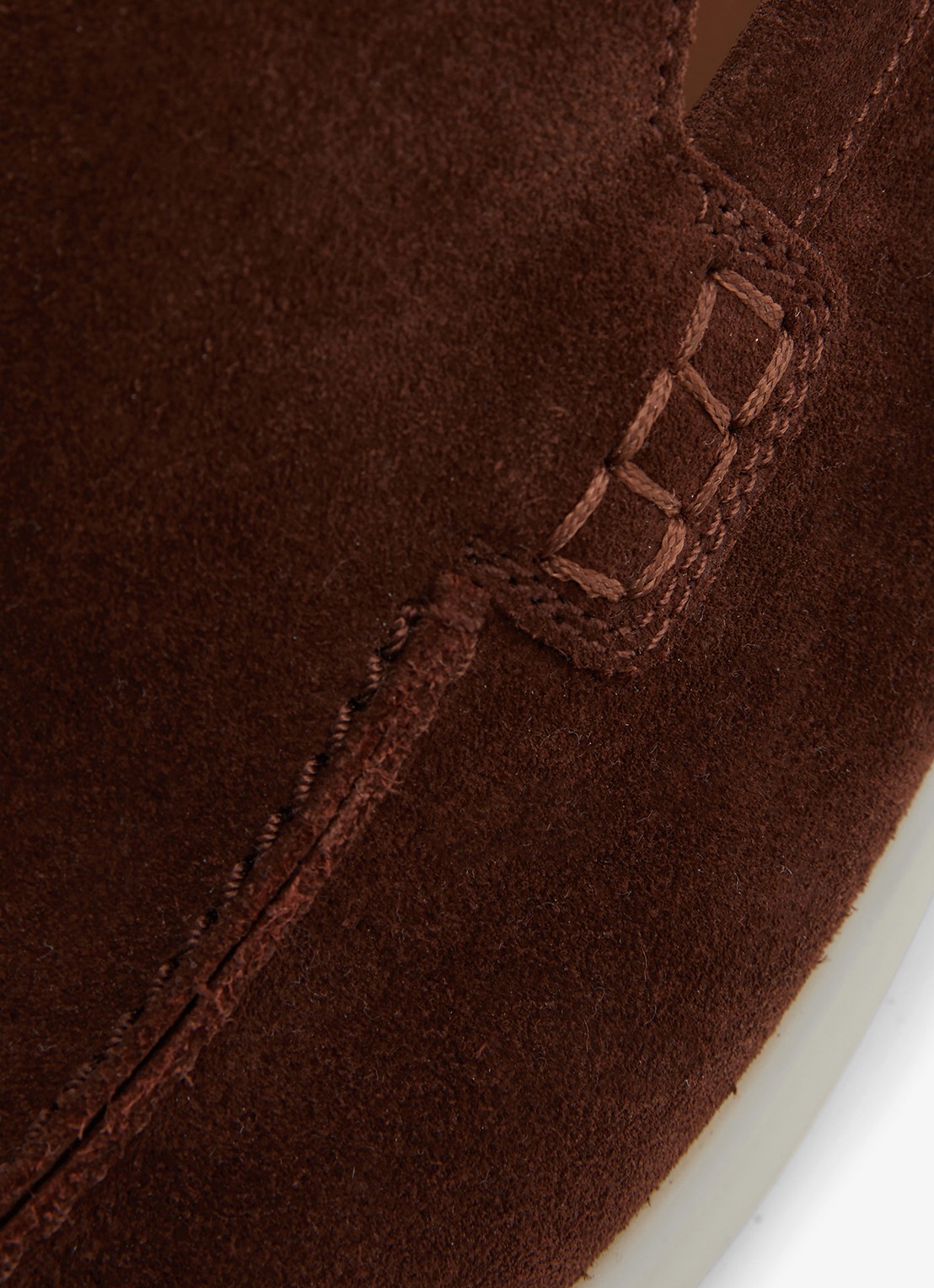 Reiss Kason loafer van suède - detail 3 donkerbruin