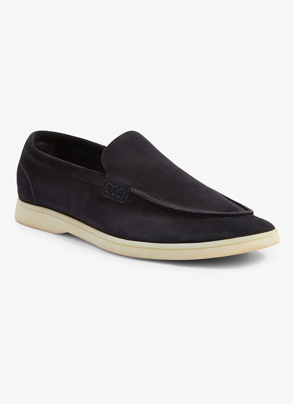 Reiss Kason loafer van suède - detail 3 navy / blauw