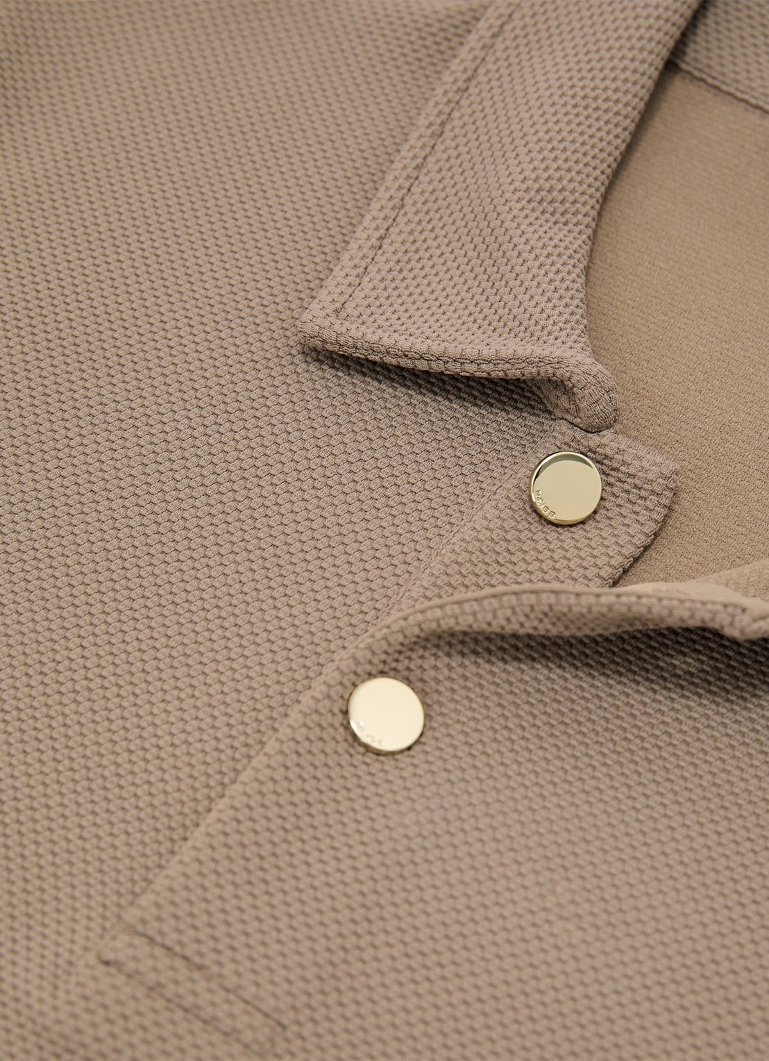 Reiss Kennedy regular fit polo met textuur - detail 7 camel