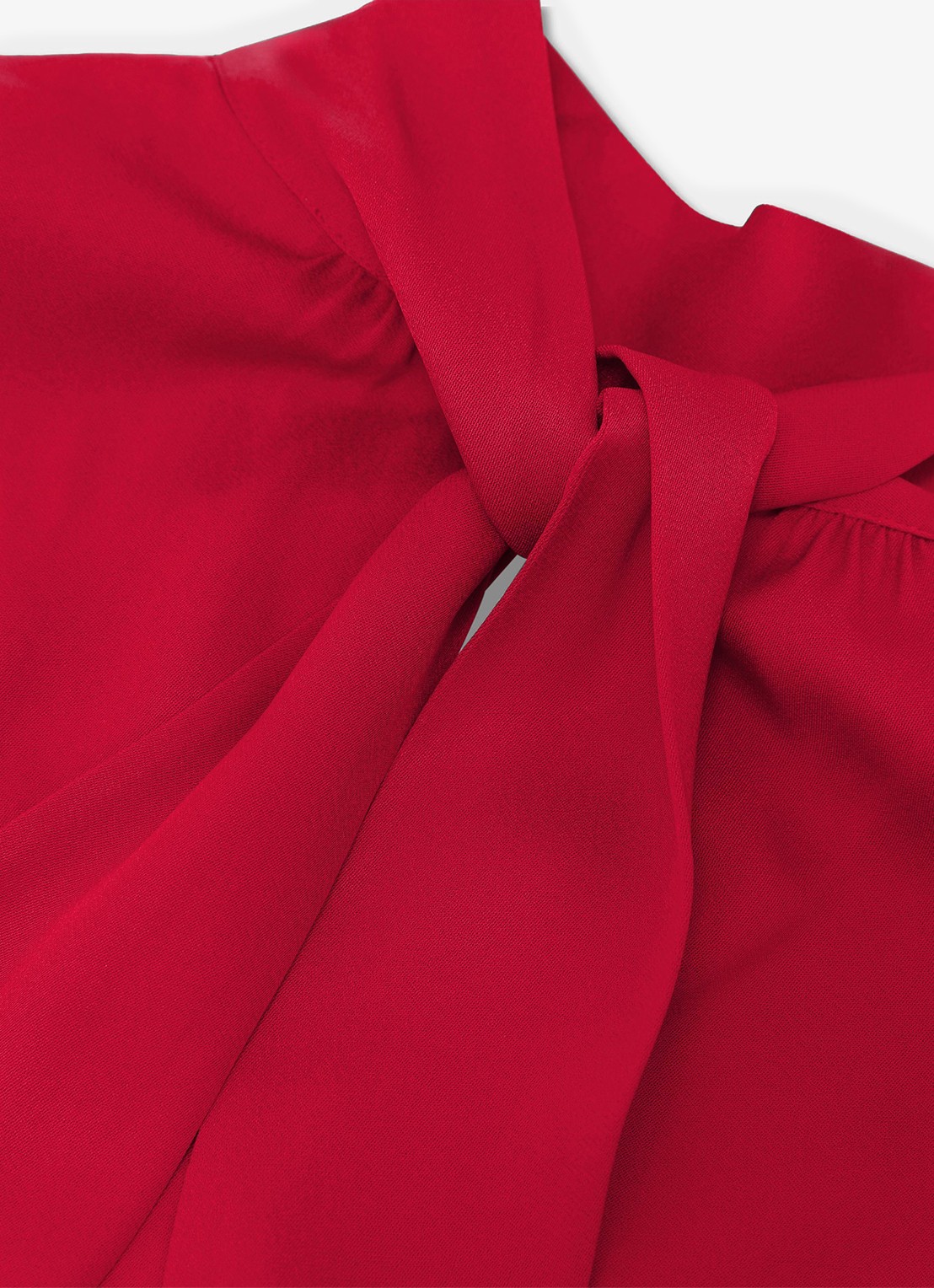 Reiss Kenny tuniek met sjaalkraag en keyhole - detail 5 rood