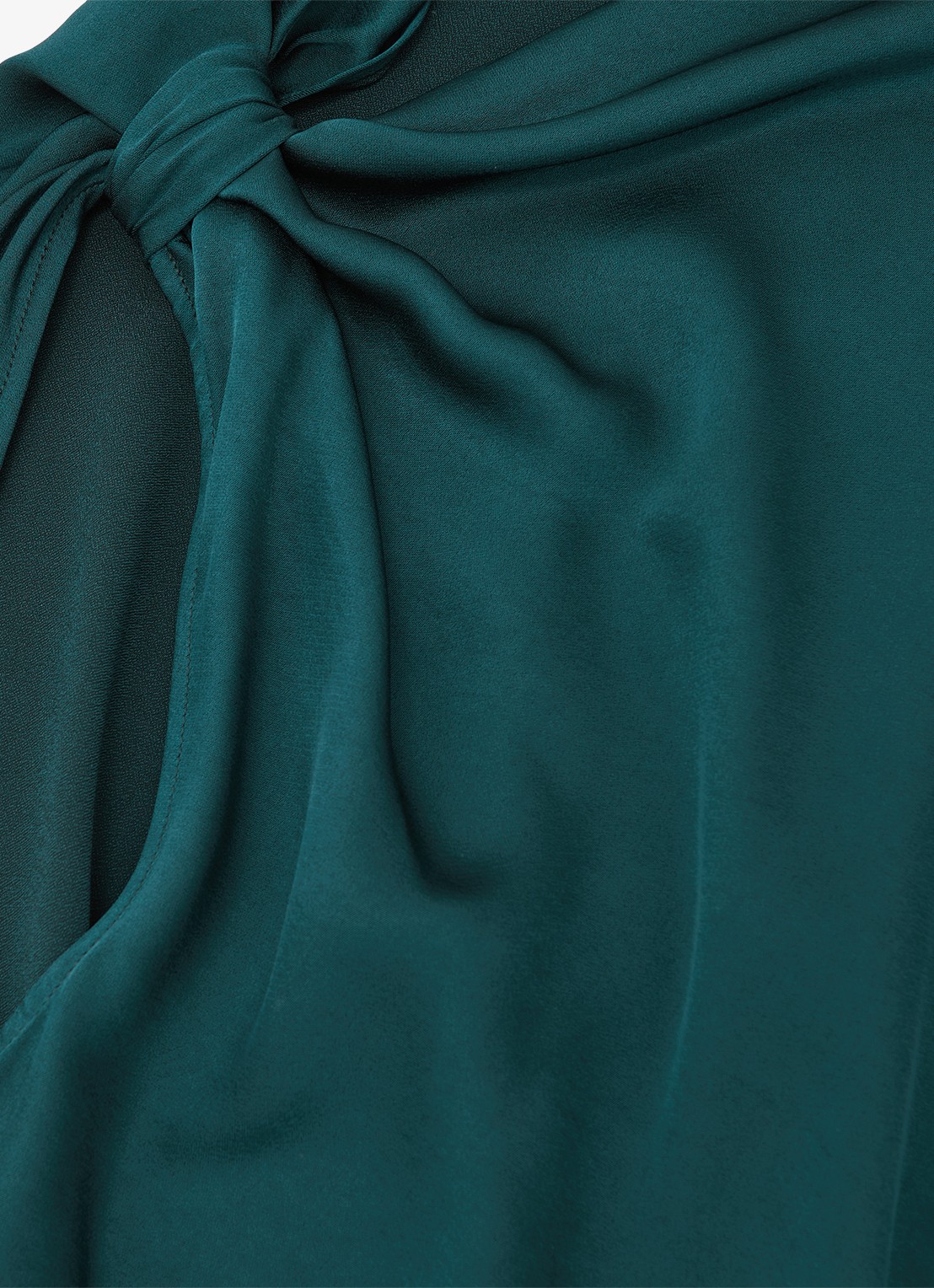 Reiss Kenzie asymmetrische gedrapeerde midi-jurk - detail 4 zeegroen