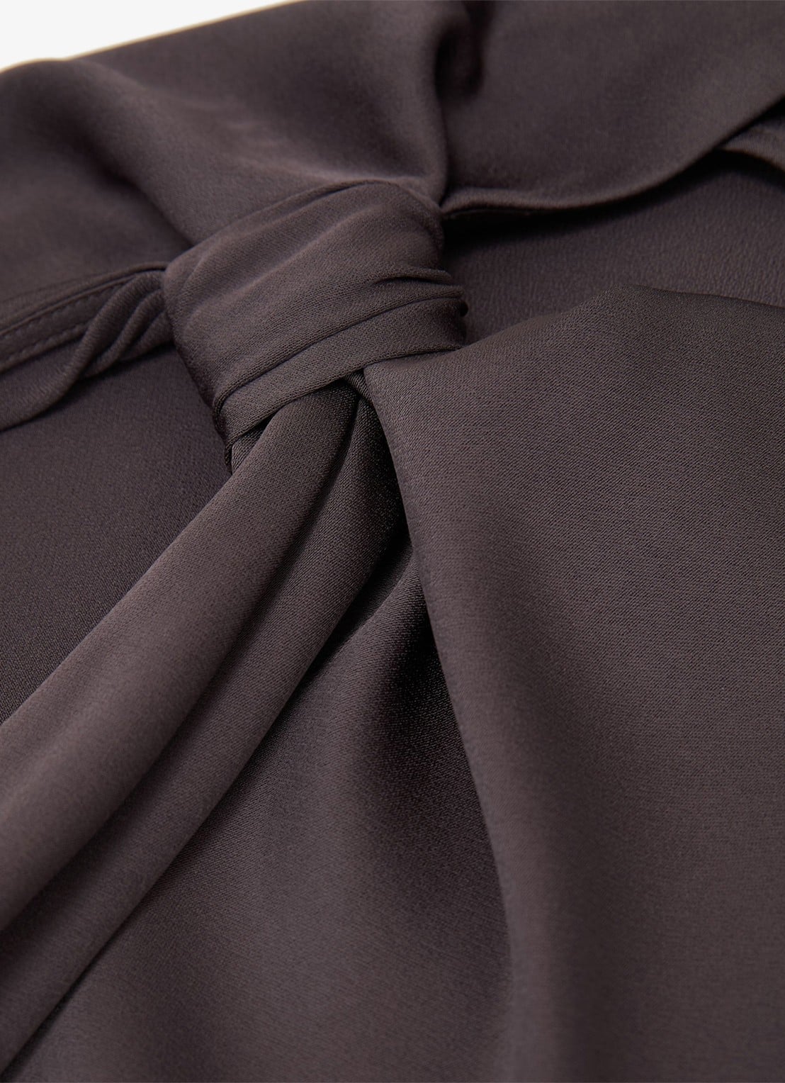 Reiss KEZIA Satin Draped One-Shoulder Top - detail 3 mauve / paars
