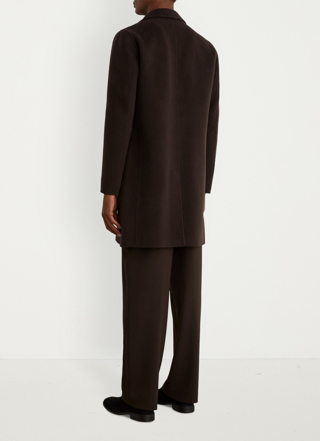 Reiss Knight mantel in wolblend - achterkant 5 donkerbruin